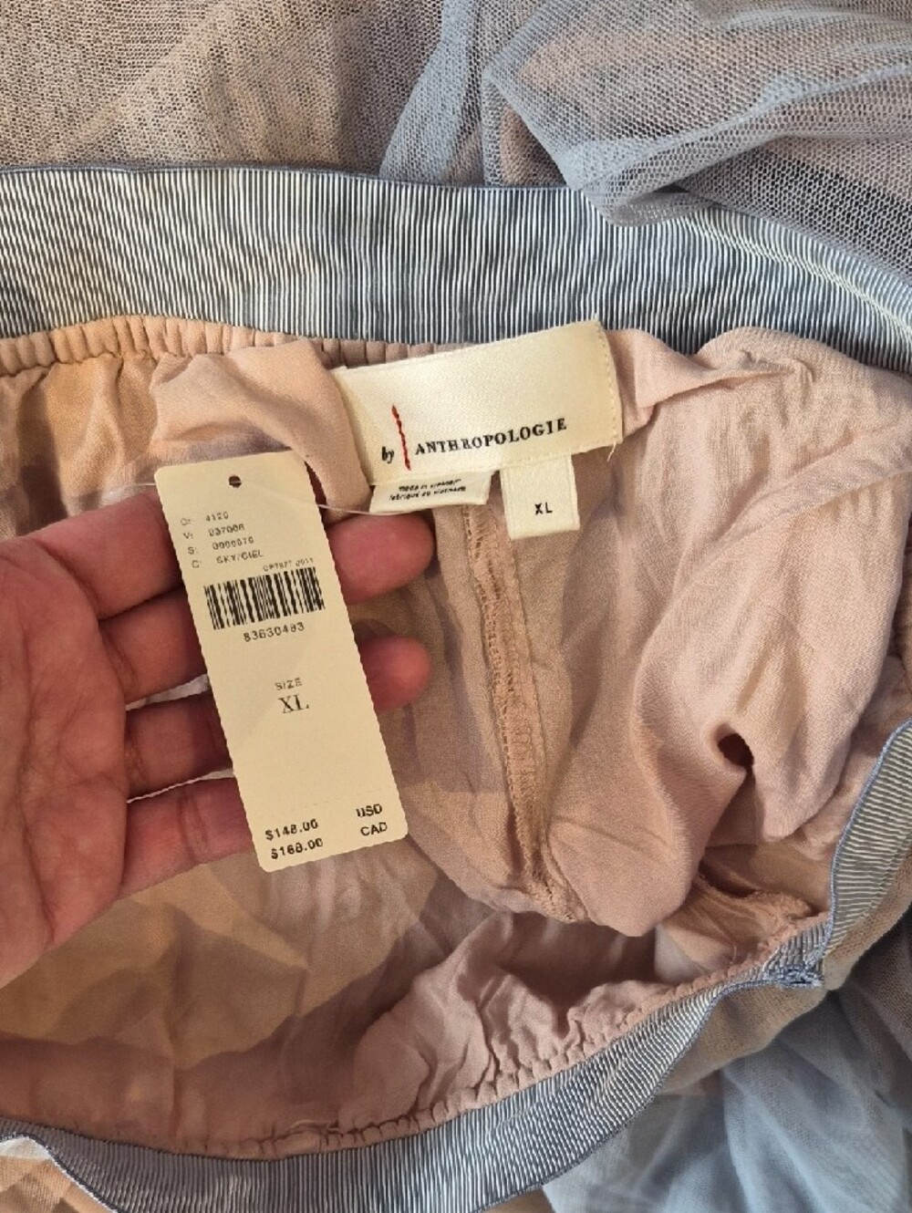 Anthropologie Layered Tulle Midi Skirt in Lavender and Blush - Picture 2 of 5